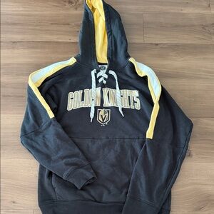 NHL Vegas Golden Knights Black and Gold Lace-Up Pullover